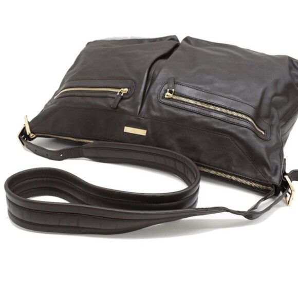 👜 Gucci Leather Weekender Messenger Bag XL Crossbody Travel Tote - Picture 3 of 13